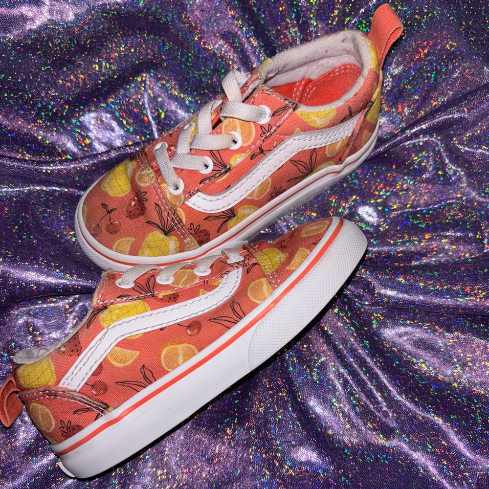 Vans Old Skool Elas Fruity Coral Toddler Shoes